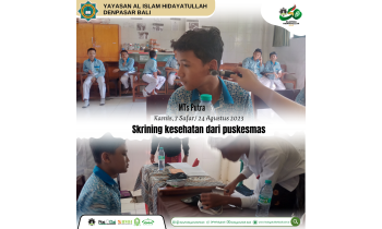 screening kesehatan siswa MTs Hidayatullah Denpasar